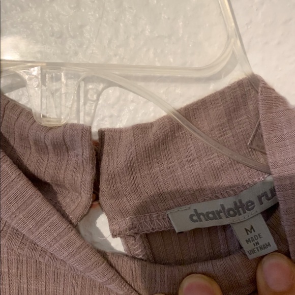 Lilac Mock Neck Crop Top - Picture 6 of 6